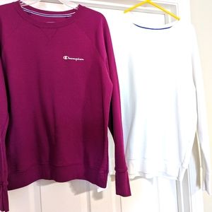 Lot of 2 Champion sweatshirts size Large